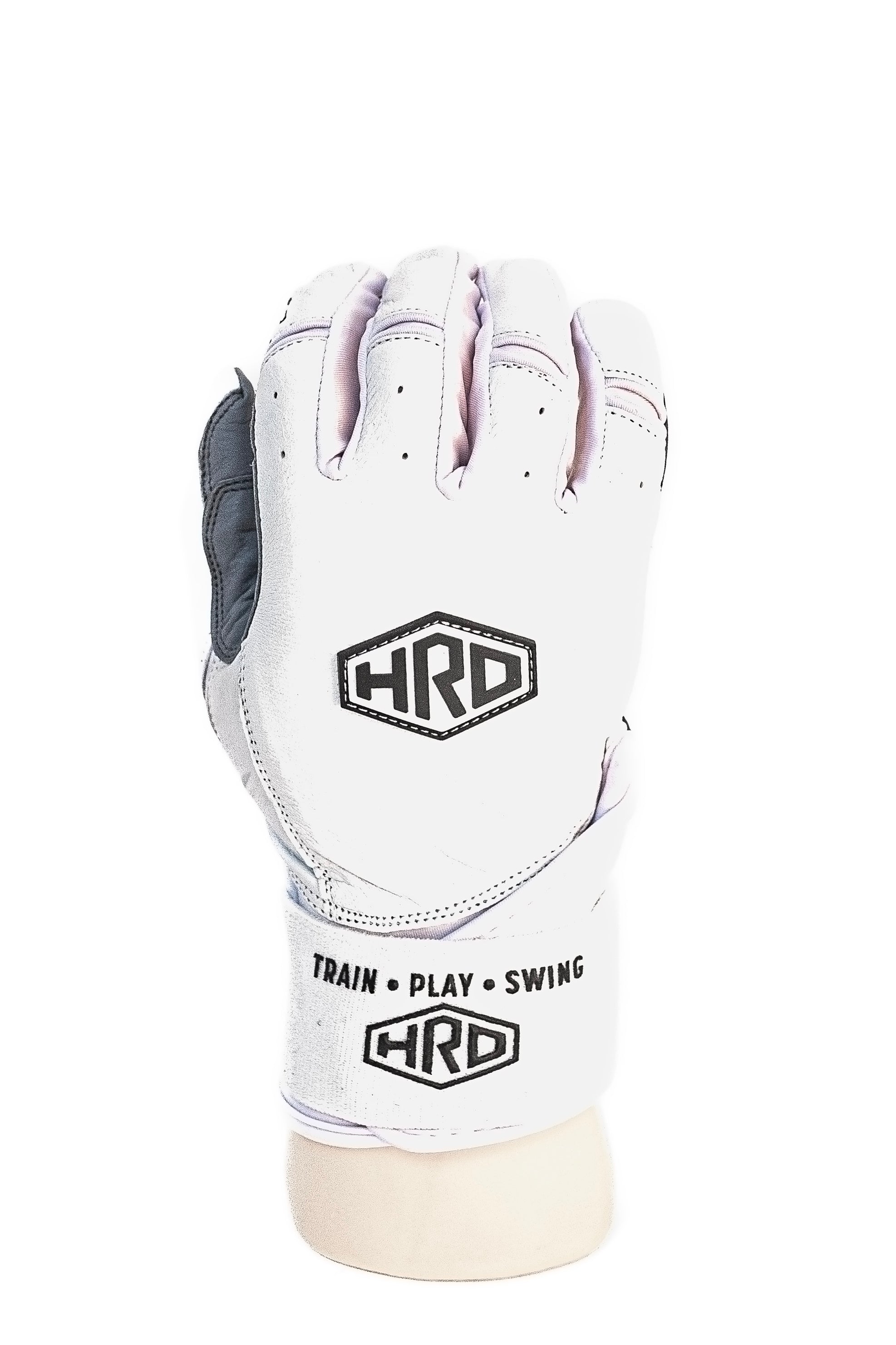 White Long cuff Batting Gloves