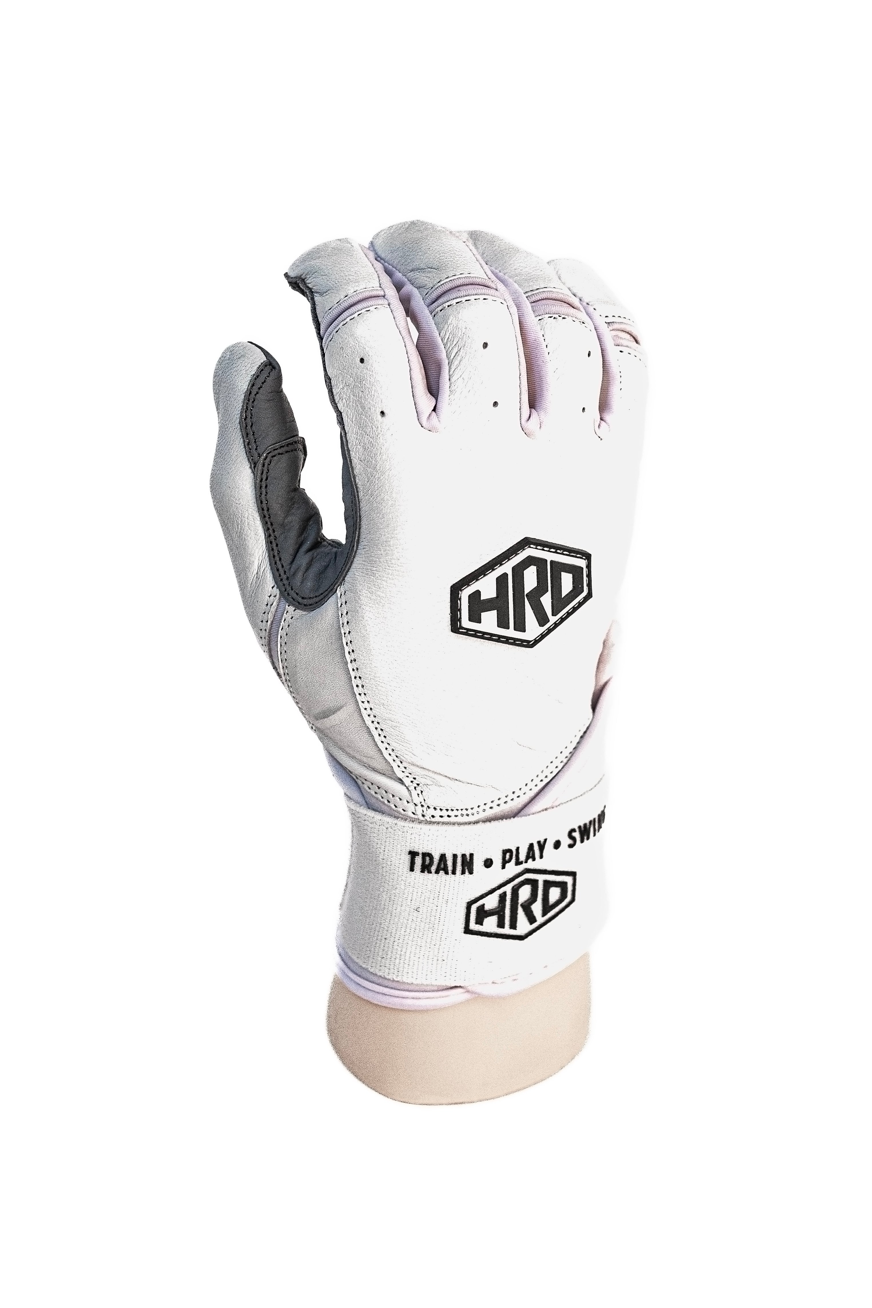 White Long cuff Batting Gloves