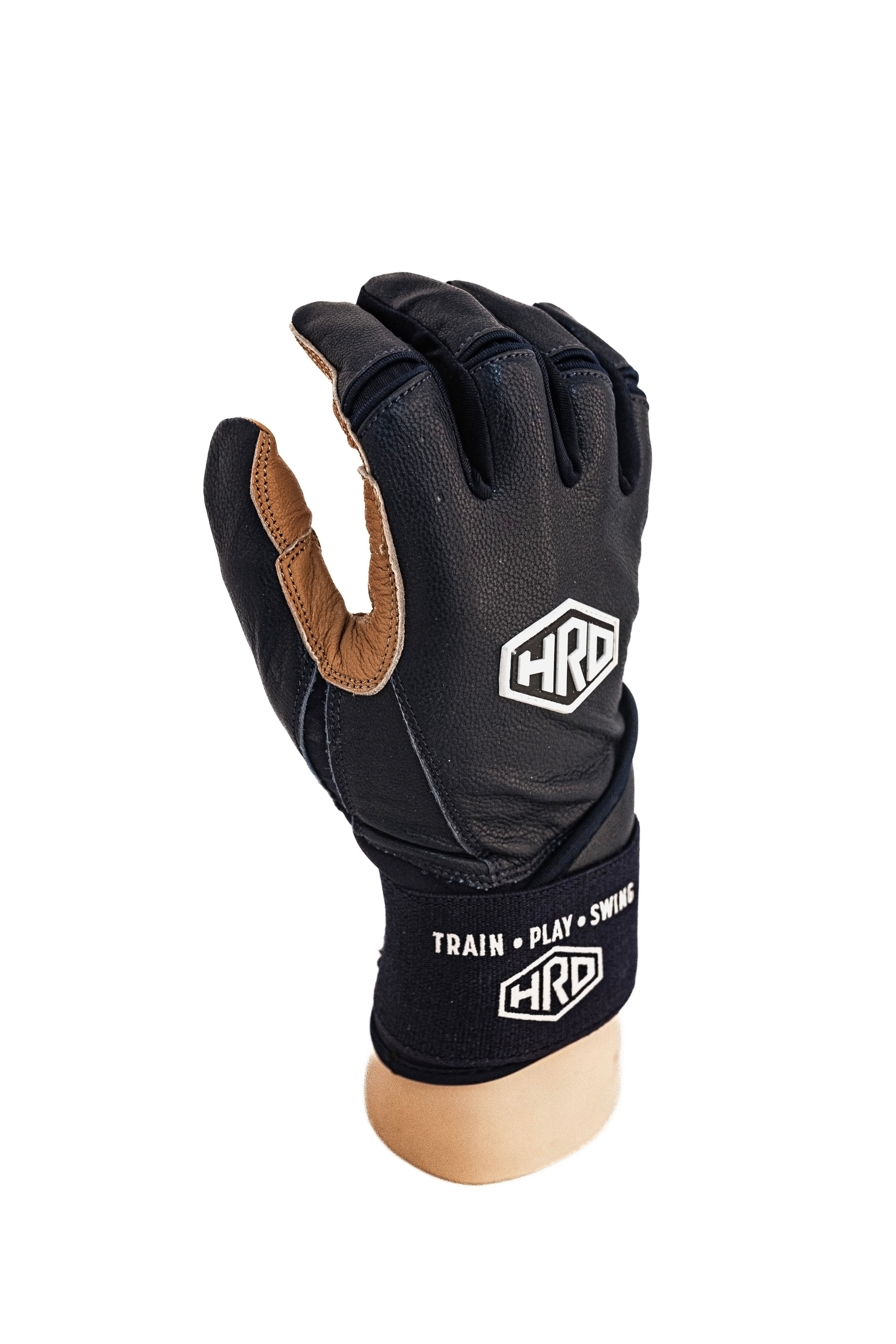 Black Long Cuff Batting Gloves