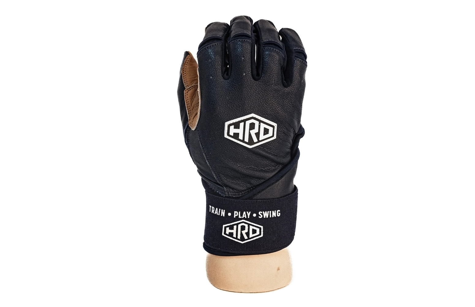 Navy Long Cuff Batting Gloves